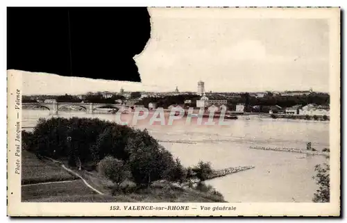 Cartes postales Valence sur Rhone Vue generale