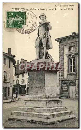 Cartes postales Tournus Statue de Greze ne a Tournus en 1725