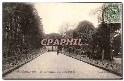 Ansichtskarte AK Coutances Allee principale du Jardin Public