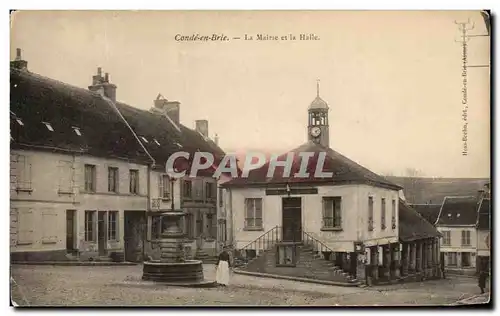 Cartes postales Conde En Brie La Mairie Et La Halle