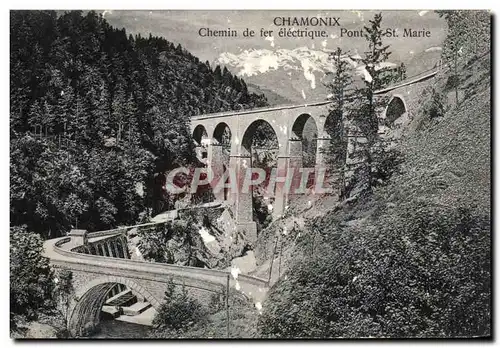 Ansichtskarte AK Chamonix Chemin De Fer Electrique Pont St Marie
