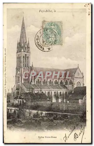 Cartes postales Fayl Billot Le Eglise Notre Dame