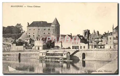 Ansichtskarte AK Mayenne Vieux Chateau Lavoir