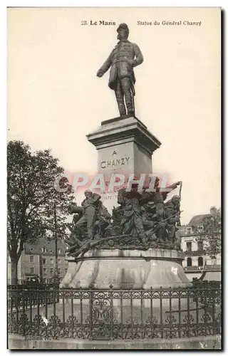 Cartes postales Le Mans Statue du General Chanzy Militaria