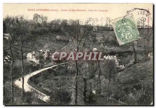 Ansichtskarte AK Pont Audemer Route de Quilleboeuf Cote du Longval