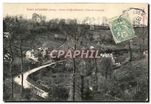 Cartes postales Pont Audemer Route de Quilleboeuf Cote du Longval