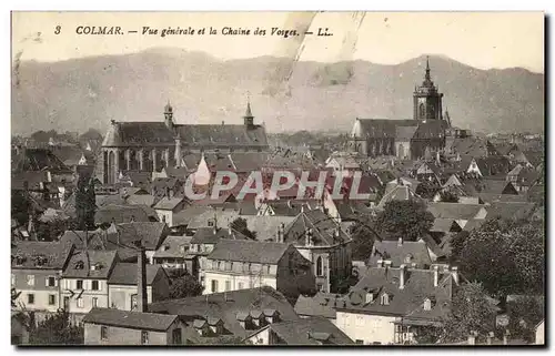 Ansichtskarte AK Colmar Vue Generale et la Chaine des Vosges