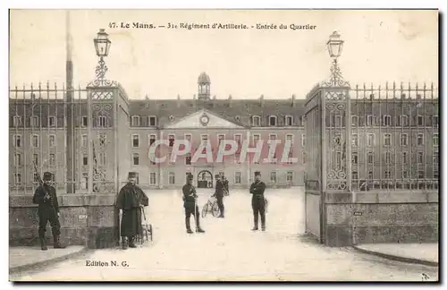 Cartes postales Le Mans 31eme Regiment d&#39Artillerie Entree du quartier Militaria