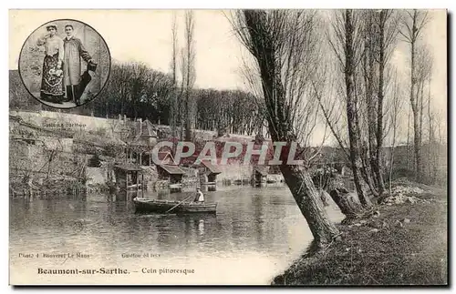 Cartes postales Beaumont Sur Sarthe Coin Pittoresque Costume Sarthois Folklore Costume