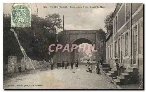 Cartes postales Noyen Entree de la Ville Route du Mans