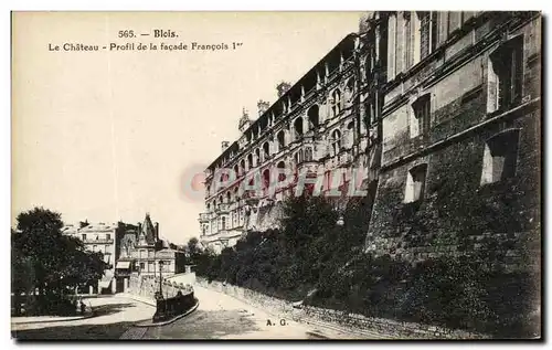 Cartes postales Blois Le Chateau Profile de la Facade Francois 1er