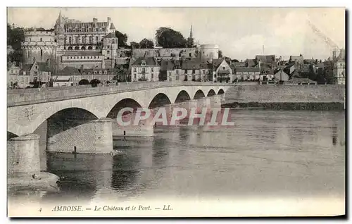 Cartes postales Amboise Le Chateau et le Pont