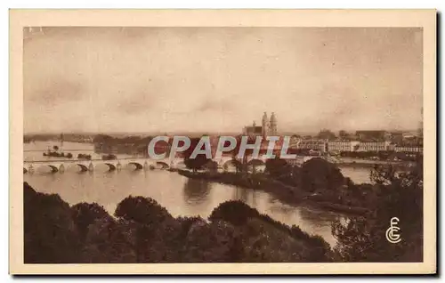 Cartes postales Tours Vue Generale De La Loire Du Pont De Pierre Et La Cathedrale Saint Gatien