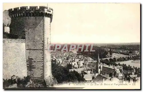 Cartes postales Chinon La Tour De Boissy Et vue Generale