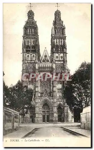 Cartes postales Tours La Cathedrale