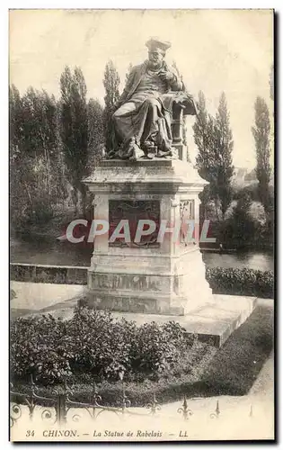 Cartes postales Chinon La Statue De Robelais