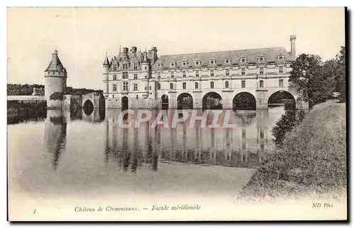 Cartes postales Chateau De Chenonceaux Facade Meridionole