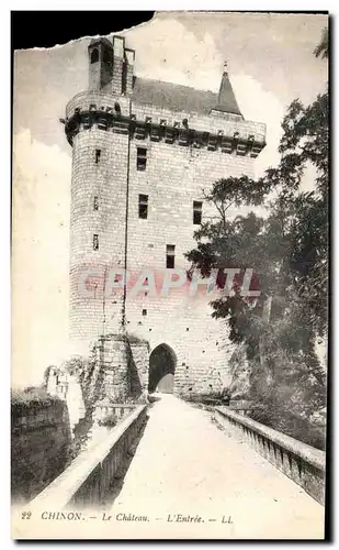 Cartes postales Chinon Le Chateeu L'Entree