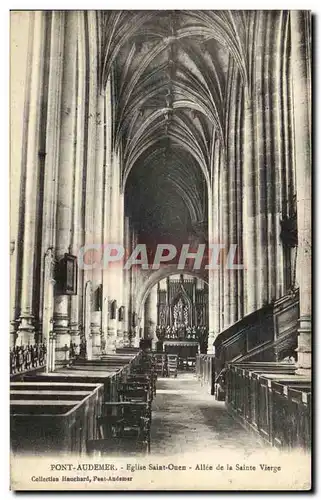 Cartes postales Pont Audemer Eglise Saint Ouen Allee De La Sainte Vierge