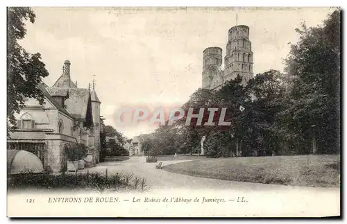 Cartes postales Environs De Rouen Les Ruines De l&#39Abbaye De Jumieges