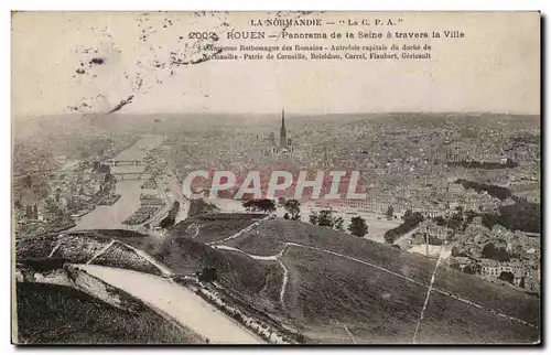 Cartes postales La Normandie Rouen Panorama De La Seine A Travers La Ville