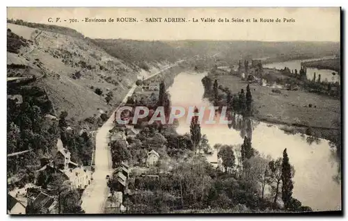 Cartes postales Environs De Rouen Saint Adrien La Vallee De La Seine Et La Route De Paris