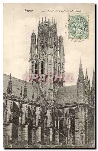 Cartes postales Rouen La Tour De l&#39Eglise St Ouen