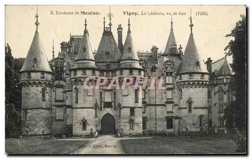 Cartes postales Environs De Meulan Vigny Le Chateau Vu De Face