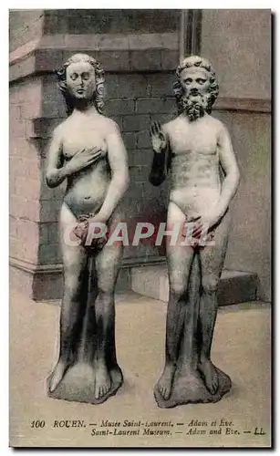 Cartes postales Rouen Musee Saint Laurent Adam et Eve