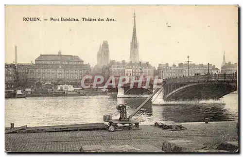 Cartes postales Rouen Pont Boieldieu Theatre des Arts