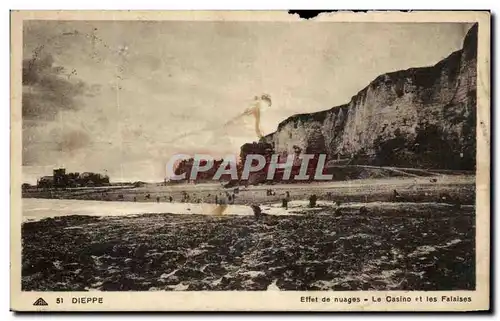 Ansichtskarte AK Dieppe Effet de nuages La Casino et les Falaises