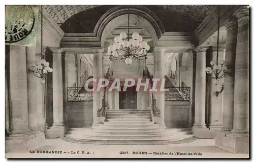 Cartes postales Rouen Escalier de l&#39Hotel de Ville