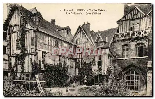 Cartes postales Rouen Vieilles Maisons Rue st Romain Cour d&#39Albane