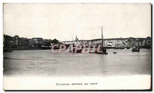 Ansichtskarte AK Dieppe Entree du Port Bateaux