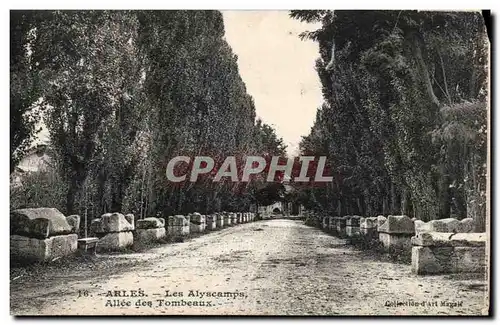 Ansichtskarte AK Arles Les Alyscamps Allee Des Tombeaux