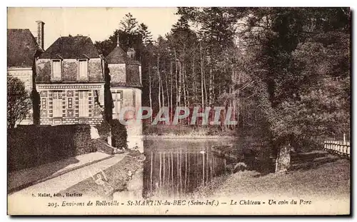 Ansichtskarte AK Environs De Rolleville St Martin Du Bec Le Chateau Un Coin Du Parc