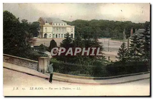 Ansichtskarte AK Le Mans Vue Vers Le Theatre