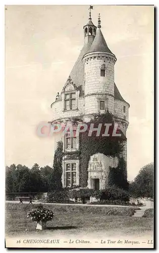 Cartes postales Chenonceaux Le Chateau La Tour Des Marques