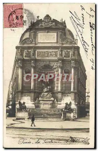 Cartes postales Paris La fontaine St Michel