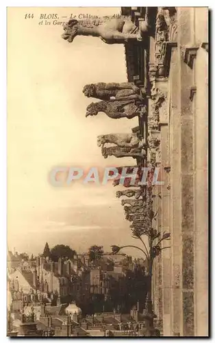 Cartes postales Blois La Chateau et les Gargouilles