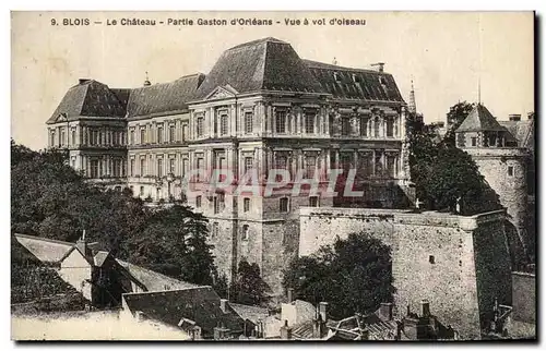 Cartes postales Blois La Chateau Partie Gaston d&#39Orleans Vue a vol d&#39oiseau