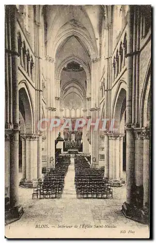 Cartes postales Blois Interieur de l&#39Eglise Saint Nicolas
