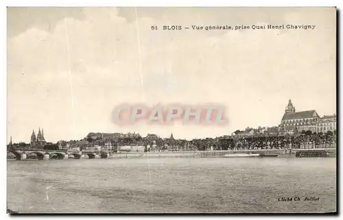 Cartes postales Blois vue generale prise quai Henrl Chavigny