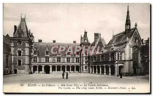 Ansichtskarte AK Blois Le Chateau L&#39Aile Louis XII La Facade interieure