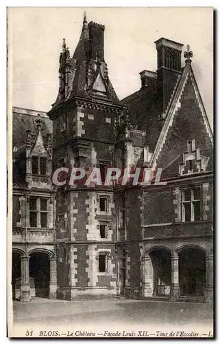 Ansichtskarte AK Blois Le Chateau Facade Louis XII Tour de l&#39Escalier