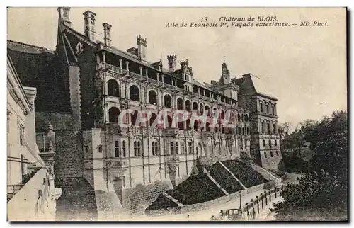 Cartes postales Chateau de Blois Aile de Francois Facade Exterieure