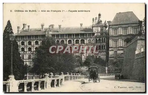 Cartes postales Blois Le Chateau Aile de Francois 1er Facade Exterieure