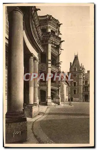 Ansichtskarte AK Chateau de Blois Escalier Francois 1er et Facade Louis XII