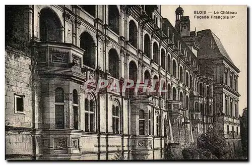 Cartes postales Chateau de Blois Facade Francois 1er