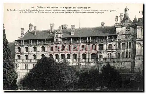 Cartes postales Loire Chateau de Blois Facade de Francois 1er La Facade Exterieure de Francois